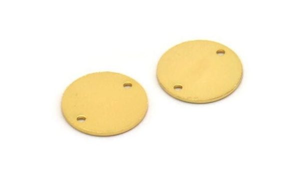 Gold Brass Tags, 2 Gold Plated Brass Tags With Two Holes, Stamping Tags (20x1mm) D0381--n0664 For Discount